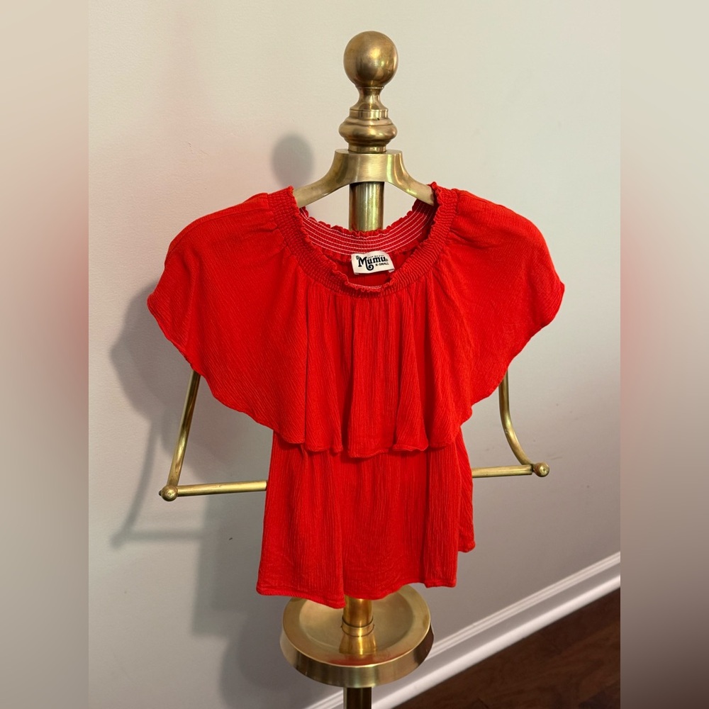 Show Me Your MuMu Red Off the Shoulder Top